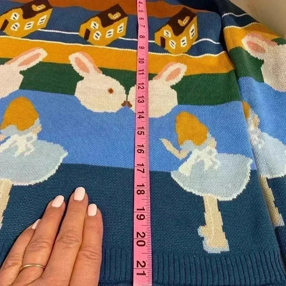 Alice in Wonderland Knitted Sweater,‎ one size - Picture 14 of 15